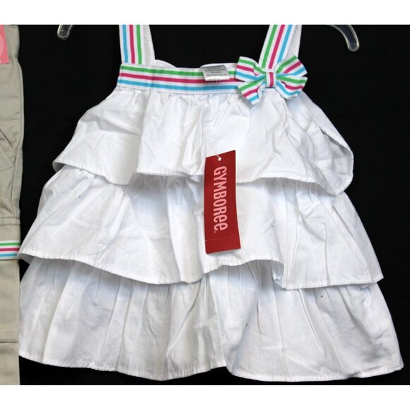2008 Gymboree Tennis Match Outfit sz 4 NWT Tank Top Capris Pants Girl Bow Ruffle - Picture 5 of 11